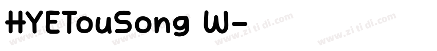 HYETouSong W字体转换